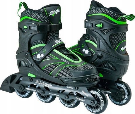 Регулируемые роликовые коньки Allright Velocity для отдыха, размер 39-42, в идеальном состоянии 12989454 фото
