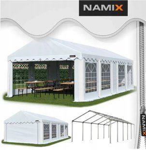 Намет садовий NAMIX BASIC 3x9 м 27 м&sup2;, оцинкована сталь, PE 240 г/м&sup2;, для кафе та весілля NX98771 фото