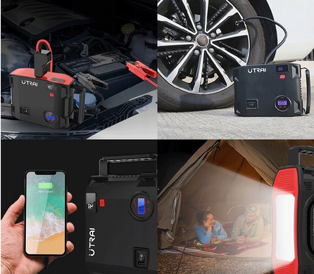 Автомобильный бустер Jump Starter UTRAI Jstar 5 2000A 12V с Power Bank пусковое устройство с фонарем UT-2420 фото