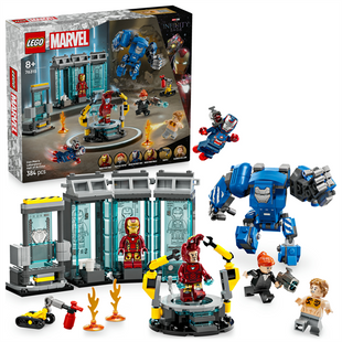 Конструктор LEGO Marvel Лабораторія Залізної Людини: зал обладунків 384 деталі (76315) 5702017817880 фото