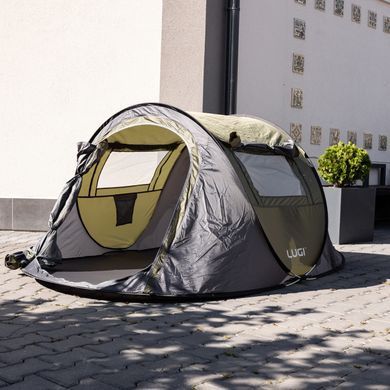 Намет 2-місний, Самовідкривний Pop-Up, 245х145х100 см, Тунельний, Зелений, Вентиляція 360&deg; LU-030GR фото