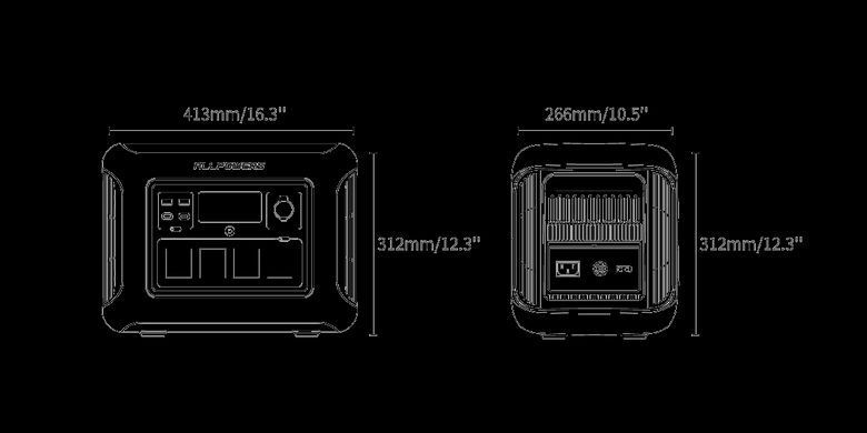 Зарядна електростанція AllPowers R1500 1800 Вт 1152 Вт&middot;год + сонячна панель SP037 400 Вт ZB4-00002 фото