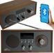 Портативний радіоприймач Brda FM/BT/USB 2200 мАч, 10 Вт, индуктивная зарядка телефона, коричневый/графитовый 5902270791020 фото 4