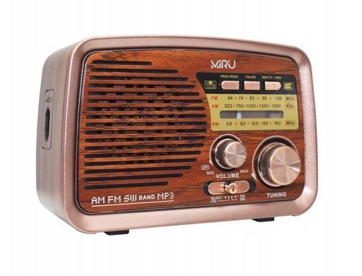 Радіо портативний акумуляторний Bluetooth ретрорадіоприймач Miru  SR-1027 фото