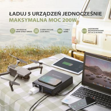 Мобільна зарядна станція AllPowers S200 200 Вт 154 Вт&middot;год з бездротовою зарядкою B-00004 фото