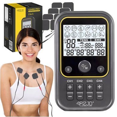 Електростимулятор Combo PRO+ 4FIZJO 2в1 TENS і EMS з USB зарядкою, акумуляторний Combo-PRO фото