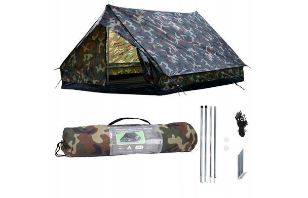 Двомісний намет Mil-Tec Mini Pack Super Woodland 14206020 фото
