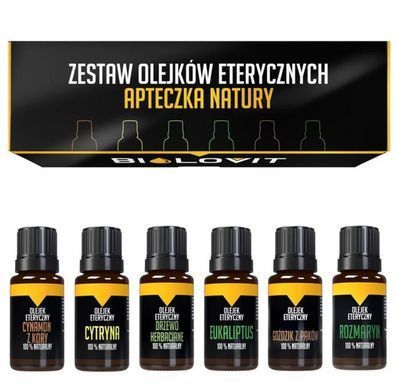 Набір натуральних ефірних олій Bilovit Nature's Medicine Cabinet OET-ZES-03 фото