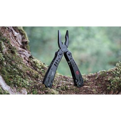 Мультитул Ganzo G301-B, 105мм, полноразмерный, черный, сталь 440C, 26 функций, Axis Lock и набор бит в комплекте MKG301-B фото