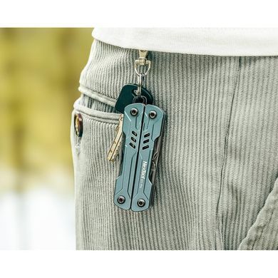 Мультитул NexTool Mini Sailor S11 Pro, 67мм, карманный EDC, серый, 12 функций, сталь 8Cr14MoV, с кольцом MKNE20382A фото