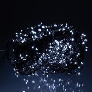 Гірлянда Вулична Різдвяна фея LED 1000 шт, 100 м, 8 режимів, IP65, чорний провід CF1000L100MBW фото