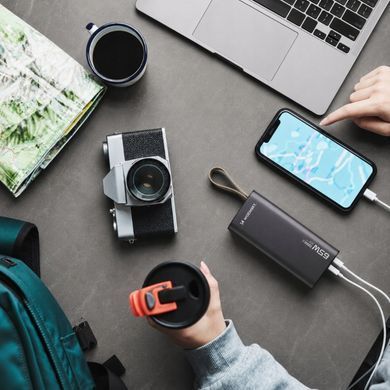 Повербанк 30000 mAh для ноутбука Wozinsky K65+ 65W PD 2xType-C USB LED Gray 5907769364457 фото