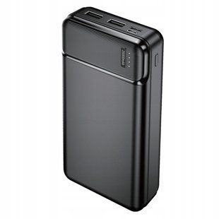 Повербанк 20000 mAh Maxlife MXPB-01 Power Bank 2xUSB MicroUSB Type-C LED Black 5900495758286 фото