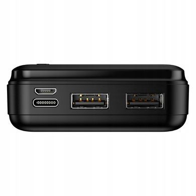 Повербанк 20000 mAh Maxlife MXPB-01 Power Bank 2xUSB MicroUSB Type-C LED Black 5900495758286 фото