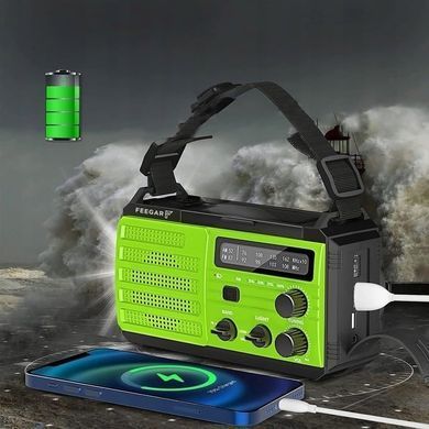 Радіоприймач Radio Feegar OZE 3 FM/AM Radio з динамо генератором павербанк 8000 маг 5904610880241 фото