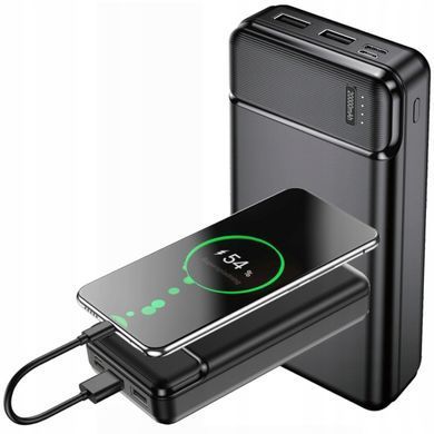 Повербанк 20000 mAh Maxlife MXPB-01 Power Bank 2xUSB MicroUSB Type-C LED Black 5900495758286 фото