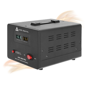 Стабілізатор напруги AZO Digital AVR 1000/600 Pro, 1000ВА/600Вт, 150-260В, точність 3%, алюмінієвий корпус AZO AVR-1000 PRO фото