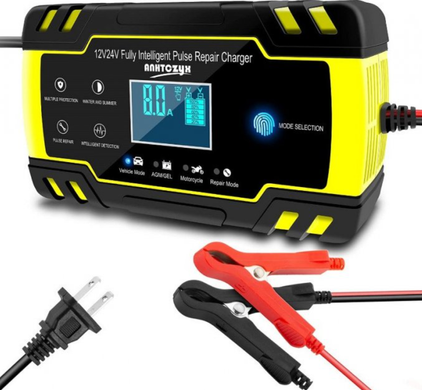 Зарядное устройство для автомобильного аккумулятора 12V-24V Синий 1751589262 фото