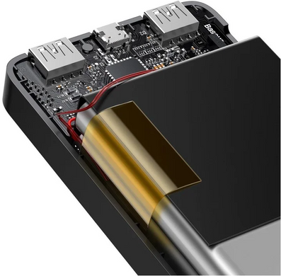 Павербанк Baseus power bank 20000mah 3x usb usb-c pd 15W 3A Черный PPBD050101 фото