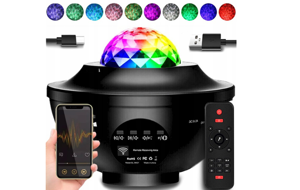 Ночник - проектор Falcon BL-XK01 черный проектор звезд STAR LED NIGHT LAMP USB + пульт BL-XK01 фото