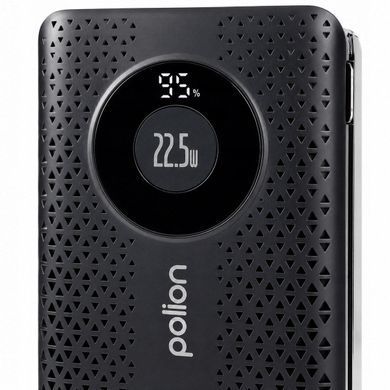 Повербанк 30000 мА&middot;год 22,5 Вт USB-C USB-A QC 3.0 з дисплеєм і ліхтариком POLION PLNPB003 5906728469349 фото