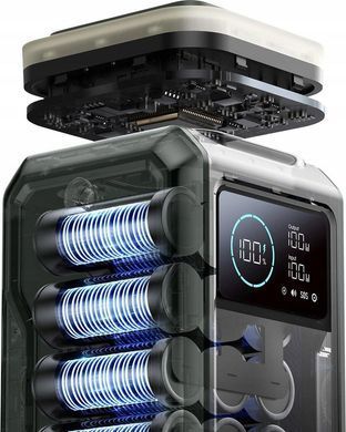 Повербанк 75000 мА&middot;год 100 Вт USB-C USB-A з ліхтариком Joyroom JR-PBF10 6956116712662 фото