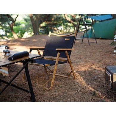 Складной туристический стул Naturehike MW02 NH19Y002-D, алюминиевый, черный, грузоподъемность 120 кг 6927595760789 фото