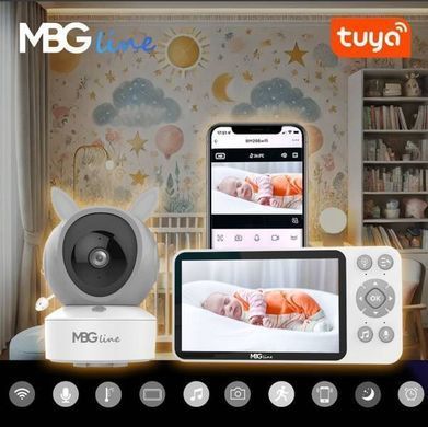 Nanny Mbg Line Беспроводная вращающаяся электронная няня FHD WIFI камера TUYA LCD ZOOM 14226292 фото