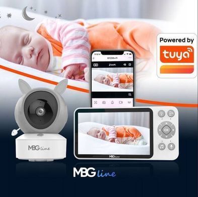 Nanny Mbg Line Беспроводная вращающаяся электронная няня FHD WIFI камера TUYA LCD ZOOM 14226292 фото