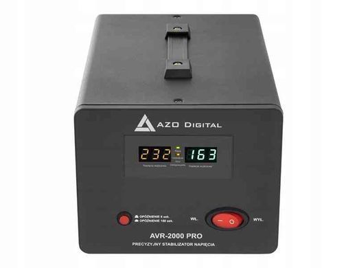 Стабилизатор напряжения AZO AVR 2000/1200 Pro, 2000VA/1200W, точность &plusmn;3%, релейный, защита для котла и генератора MK-AZO00D1156 фото