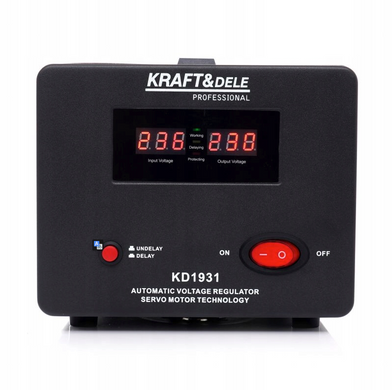 Стабілізатор напруги AVR 1000VA 230V Kraft&Dele KD1931 вхід 160&ndash;260V ефективність >90% затримка 60/180с KD1931 фото