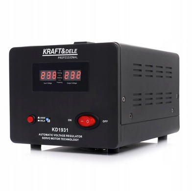 Стабілізатор напруги AVR 1000VA 230V Kraft&Dele KD1931 вхід 160&ndash;260V ефективність >90% затримка 60/180с KD1931 фото
