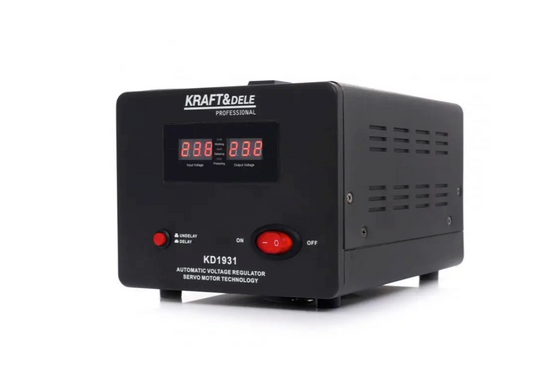 Стабілізатор напруги AVR 1000VA 230V Kraft&Dele KD1931 вхід 160&ndash;260V ефективність >90% затримка 60/180с KD1931 фото