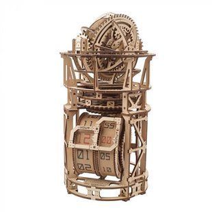 Деревянный механический 3D конструктор Ugears Астрономичные часы с турбийоном (70162) бежевый 4820184121324 фото