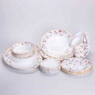 Столовий сервіз на 6 персон, Порцеляновий, 32 предмети, Дизайн Strawberry, Весняний, HP-HK-8 HP-HK-8 фото