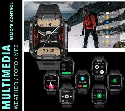 Чоловічі смарт години rubicon rncf07 дзвінки - bluetooth call чорний 5905220840205 фото