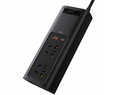 Автомобільний інвертор Baseus 150W 220V (вилка EU та CN) чорний (CRNBQ-A01) 150 W фото