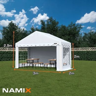 Намет садовий NAMIX BASIC 3x2 м, оцинкована сталь, PE 240 г/м&sup2;, для кафе, весілля та саду NX98765 фото