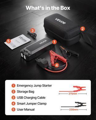 Пусковое устройство 4000 А 24000 мАч для авто 3 в 1 с фонариком USB CP-F87 YJDYQDX4000ARVZXS001V9 фото