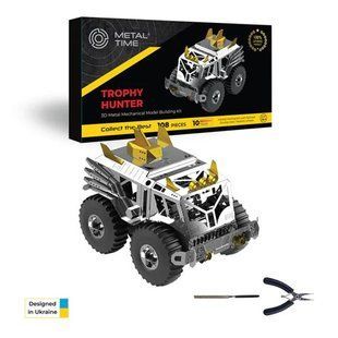 Колекційна модель-конструктор Metal Time Trophy Hunter Всюдихід Шерп механічний двоколірний (MT056) 4820230261165 фото