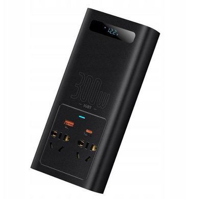 Автомобільний інвертор Baseus 300W 220V чорний перетворювач напруги 1710508587 фото